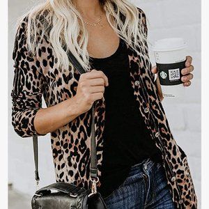 Leopard print cardigan (Lightweight)